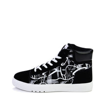 Load image into Gallery viewer, WOLF WHO Men Canvas Shoes 2021 Fashion High top Men's Casual Shoes Breathable Canvas Man Lace up Brand Male Sneakers Black A-004