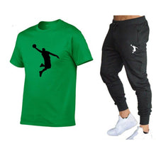 Load image into Gallery viewer, Hot-Selling Summer T-Shirt Pants Set Casual Brand Fitness Jogger Pants T Shirts Hip hop Fashicon Men&#39;sTracksuit