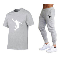 Load image into Gallery viewer, Hot-Selling Summer T-Shirt Pants Set Casual Brand Fitness Jogger Pants T Shirts Hip hop Fashicon Men&#39;sTracksuit
