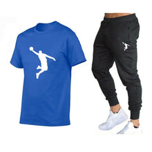 Load image into Gallery viewer, Hot-Selling Summer T-Shirt Pants Set Casual Brand Fitness Jogger Pants T Shirts Hip hop Fashicon Men&#39;sTracksuit