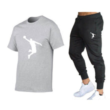 Load image into Gallery viewer, Hot-Selling Summer T-Shirt Pants Set Casual Brand Fitness Jogger Pants T Shirts Hip hop Fashicon Men&#39;sTracksuit