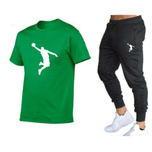 Load image into Gallery viewer, Hot-Selling Summer T-Shirt Pants Set Casual Brand Fitness Jogger Pants T Shirts Hip hop Fashicon Men&#39;sTracksuit
