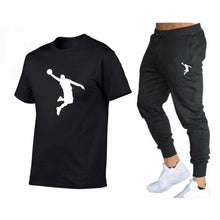 Load image into Gallery viewer, Hot-Selling Summer T-Shirt Pants Set Casual Brand Fitness Jogger Pants T Shirts Hip hop Fashicon Men&#39;sTracksuit