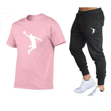Load image into Gallery viewer, Hot-Selling Summer T-Shirt Pants Set Casual Brand Fitness Jogger Pants T Shirts Hip hop Fashicon Men&#39;sTracksuit