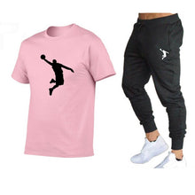 Load image into Gallery viewer, Hot-Selling Summer T-Shirt Pants Set Casual Brand Fitness Jogger Pants T Shirts Hip hop Fashicon Men&#39;sTracksuit