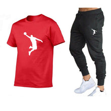 Load image into Gallery viewer, Hot-Selling Summer T-Shirt Pants Set Casual Brand Fitness Jogger Pants T Shirts Hip hop Fashicon Men&#39;sTracksuit