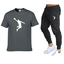 Load image into Gallery viewer, Hot-Selling Summer T-Shirt Pants Set Casual Brand Fitness Jogger Pants T Shirts Hip hop Fashicon Men&#39;sTracksuit
