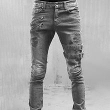Load image into Gallery viewer, Straight Jeans Men High Waist Jean Spring Summer Boyfriend Jeans Streetwear Skinny Cacual Designer Long Denim Pants Trousers
