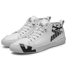 Load image into Gallery viewer, Topvivi men shoes leather luxury brand 2021 Fashion High top Sneakers Men Comfortable Sport Shoes men Vulcanize Shoes white