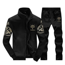 Load image into Gallery viewer, Men's Tracksuit Sportswear Sets Spring Autumn Casual Tracksuits Men 2 Piece Zipper Sweatshirt + Sweatpants Brand Track Suit Set