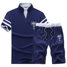 Load image into Gallery viewer, Men's Tracksuit Sportswear Sets Spring Autumn Casual Tracksuits Men 2 Piece Zipper Sweatshirt + Sweatpants Brand Track Suit Set
