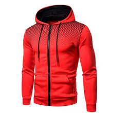 Load image into Gallery viewer, Men Gradient Zip Cardigan Suit Tracksuits Spring Autumn Hoodie Jogging Trousers Fitness Casual Clothing Sportswear Set Plus Size