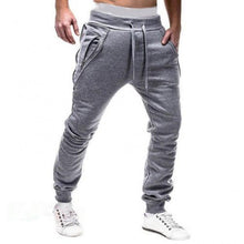 Load image into Gallery viewer, 70% Hot Sale Men Drawstring Zipper Pockets Ankle Tied Sweatpants Sports Trousers Skinny Pants