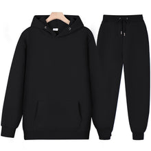 Load image into Gallery viewer, New Men Women Tracksuit Hoodies Casual Solid Color Thick Pullover and Long Pant 2-piece Set Men Autumn Fleece Jogger Sports Suit
