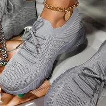 Load image into Gallery viewer, Ladies Breathable Lace-up Outdoor Sneakers Females Solid Color Running Shoes Women 2021 Fashionable Pointed Toe Sports Shoes