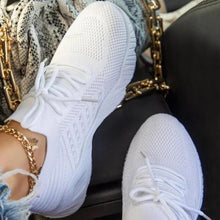 Load image into Gallery viewer, Ladies Breathable Lace-up Outdoor Sneakers Females Solid Color Running Shoes Women 2021 Fashionable Pointed Toe Sports Shoes