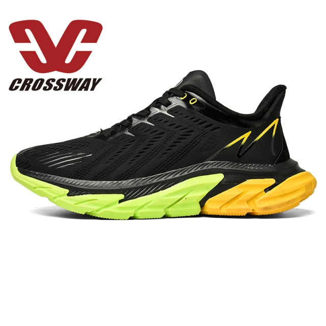 CROSSWAY Rubber Non-slip Shoes Men 2021 New Fashion Running Sneakers Flywire Breathable Plug Size 39&46 Zapatillas De Deporte