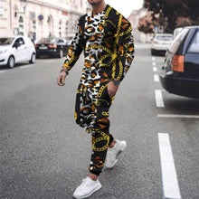 Load image into Gallery viewer, Autumn New Men Tracksuit Casual Solid Sports Set Long Sleeved TShirt 2 Pieces Sets+Pants Fashion Brand Jogger Fitness Sportswear