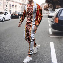 Load image into Gallery viewer, Autumn New Men Tracksuit Casual Solid Sports Set Long Sleeved TShirt 2 Pieces Sets+Pants Fashion Brand Jogger Fitness Sportswear