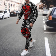 Load image into Gallery viewer, Autumn New Men Tracksuit Casual Solid Sports Set Long Sleeved TShirt 2 Pieces Sets+Pants Fashion Brand Jogger Fitness Sportswear