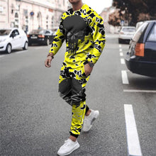 Load image into Gallery viewer, Autumn New Men Tracksuit Casual Solid Sports Set Long Sleeved TShirt 2 Pieces Sets+Pants Fashion Brand Jogger Fitness Sportswear