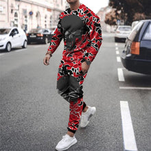Load image into Gallery viewer, Autumn New Men Tracksuit Casual Solid Sports Set Long Sleeved TShirt 2 Pieces Sets+Pants Fashion Brand Jogger Fitness Sportswear