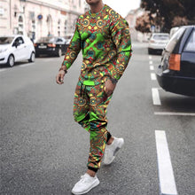 Load image into Gallery viewer, Autumn New Men Tracksuit Casual Solid Sports Set Long Sleeved TShirt 2 Pieces Sets+Pants Fashion Brand Jogger Fitness Sportswear