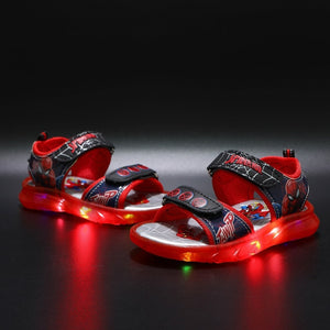 New Disney Spiderman Children Sandals Marvel Minnie Mouse Fashion Girls Boys Shoes Classic LED Lighting Kids Shoes Sneakers