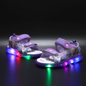 New Disney Spiderman Children Sandals Marvel Minnie Mouse Fashion Girls Boys Shoes Classic LED Lighting Kids Shoes Sneakers