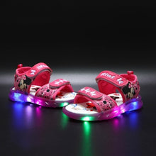 Load image into Gallery viewer, New Disney Spiderman Children Sandals Marvel Minnie Mouse Fashion Girls Boys Shoes Classic LED Lighting Kids Shoes Sneakers