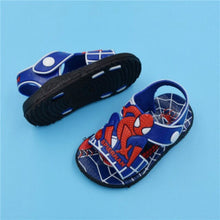 Load image into Gallery viewer, Summer Kids Shoes New Cartoon Spiderman Print Baby Boys Sandals Casual Anti-slip Children Sandals Toddler Girls Beach Shoes blue