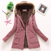 Load image into Gallery viewer, new winter military coats women cotton wadded hooded jacket medium-long casual parka thickness plus size XXXL quilt snow outwear