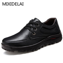 Load image into Gallery viewer, Big Size 48 Genuine Leather Men Shoes Luxury Brand Casual Men Flats Shoes Black Formal Chaussure Homme Sapato Masculino