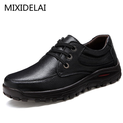 Big Size 48 Genuine Leather Men Shoes Luxury Brand Casual Men Flats Shoes Black Formal Chaussure Homme Sapato Masculino