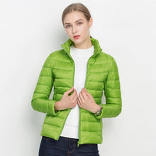 Load image into Gallery viewer, Women Winter Coat 2018 New Ultra Light White Duck Down Jacket Slim Women Winter Puffer Jacket Portable Windproof Down Coat