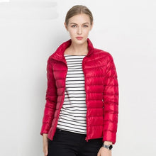 Load image into Gallery viewer, Women Winter Coat 2018 New Ultra Light White Duck Down Jacket Slim Women Winter Puffer Jacket Portable Windproof Down Coat