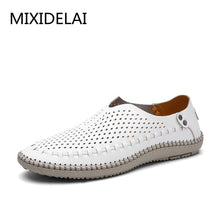 Load image into Gallery viewer, MIXIDELAI New Summer Causal Shoes Men Loafers Genuine Leather Moccasins Men Driving Shoes High Quality Flats For Man size 38-46