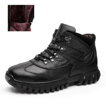 Load image into Gallery viewer, MIXIDELAI 100% Genuine Leather Boots Men Winter Shoes Plush Warm Men Boots Anti-skidding Winter Boots High Quality Working Shoes
