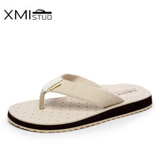 Load image into Gallery viewer, XMISTUO Summer Korean big size Tide Slippers Men Non-slip Cool Flip-Flops Breathable Thick-soled Sandals Slippers Toe Sandals