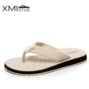 XMISTUO Summer Korean big size Tide Slippers Men Non-slip Cool Flip-Flops Breathable Thick-soled Sandals Slippers Toe Sandals