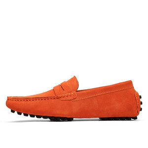 Shoes Men Loafers Soft Moccasins High Quality Autumn Winter Genuine Leather Shoes Men Warm Fur Plush Flats Gommino Driving Shoes