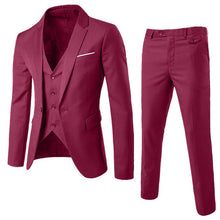 Load image into Gallery viewer, Newly Design 3-Pieces Men Blazer Suit Set Man Male Tuxedo Trouses Pants Men Slim Fit Formal Suits For Wedding Party 81101
