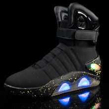 Load image into Gallery viewer, Adults USB Charging Led Luminous Shoes For Men&#39;s Fashion Light Up Casual Men B back to the Future Glowing Man Sneakers Free ship