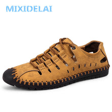 Load image into Gallery viewer, MIXIDELAI New Summer Comfortable Casual Shoes Loafers Men Shoes Quality Split Leather Shoes Men Flats Hot Sale Moccasins Shoes