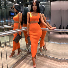 Load image into Gallery viewer, NewAsia Garden Two Piece Set 2 Piece Set Women Winter Ribbed Crop Top And Skirt Set Matching Sets Woman Two Pieces Outfits White