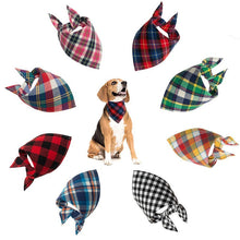 Load image into Gallery viewer, Pet Dog Bandana Small Large Dog Bibs Scarf Washable Cozy Cotton Plaid Printing Puppy Kerchief Bow Tie Pet Grooming Accessories