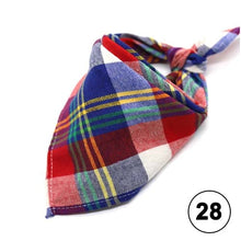 Load image into Gallery viewer, Pet Dog Bandana Small Large Dog Bibs Scarf Washable Cozy Cotton Plaid Printing Puppy Kerchief Bow Tie Pet Grooming Accessories