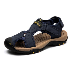 ZUNYU 2019 New Male Shoes Genuine Leather Men Sandals Summer Men Shoes Beach Sandals Man Fashion Outdoor Casual Sneakers Size 48