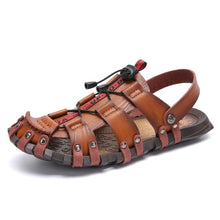 Load image into Gallery viewer, ZUNYU New Summer Men Sandals Breathable Leather Men Beach Sandals Brand Men Casual Shoes Comfortable Slip-on Casual Cheap Sandal