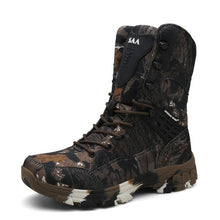 Load image into Gallery viewer, New Waterproof Men Tactical Military Boots Desert Boots Hiking Camouflage High-top Desert Men&#39;s Boots Fashion Work Men&#39;s shoes